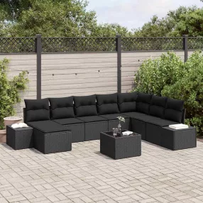 Kerti Kanapé Szett párnával 9 pcs polirattan