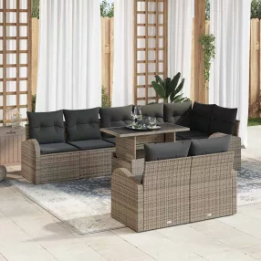   Kerti Kanapé Szett párnával 9 pcs Szürke 100 x 55 x 73 cm
