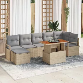 Kert étkező szett párnával 8 pcs Barna és szürke