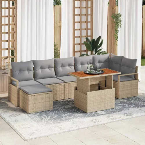 Kert étkező szett párnával 8 pcs Barna és szürke