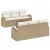 vidaXL Kerti Kanapé Szett tárolóval 7 pcs Beige és krém polirattan