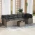 vidaXL Kerti Kanapé Szett 8 pcs Szürke 289 x 124 x 69 cm polirattan