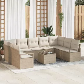   Kerti Kanapé Szett párnával tárolóval 10 pcs Beige és krém