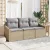 vidaXL Kerti Kanapé Szett 3 pcs Beige és Világosszürke polirattan