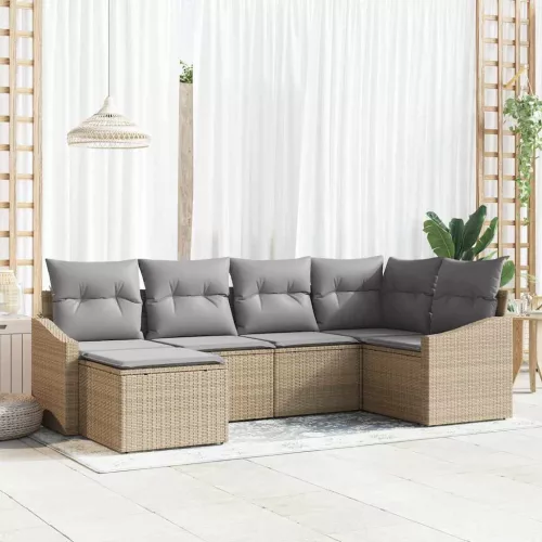 Kert étkező szett párnával 6 pcs Beige és Világosszürke