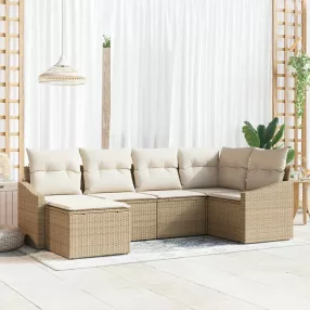   Kert étkező szett párnával tárolóval 6 pcs Beige és krém