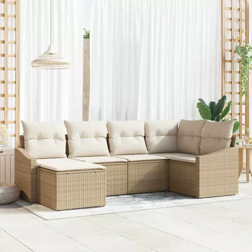 Kert étkező szett párnával tárolóval 6 pcs Beige és krém