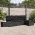 Kerti Kanapé Szett 5 pcs Fekete 184 x 62 x 85 cm Poli rattan