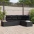 vidaXL Kerti Kanapé Szett párnával tárolóval 4 pcs Fekete Polyrattan