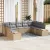Kerti Kanapé Szett 5 pcs Beige és Világosszürke Polyrattan