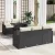 Kerti Kanapé Szett 6 pcs Fekete 100 x 55 x 73 cm Poli rattan