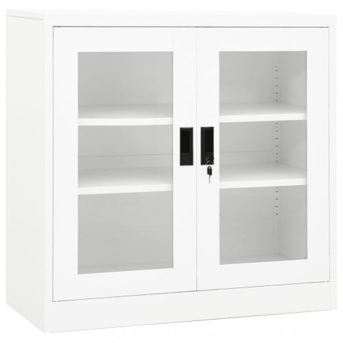 Fehér acél irodai szekrény 90 x 40 x 90 cm