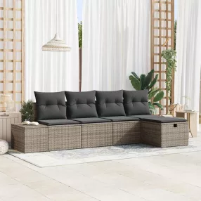 Kanapé Szett 5 db polirattan