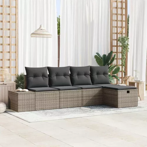Kanapé Szett 5 db polirattan