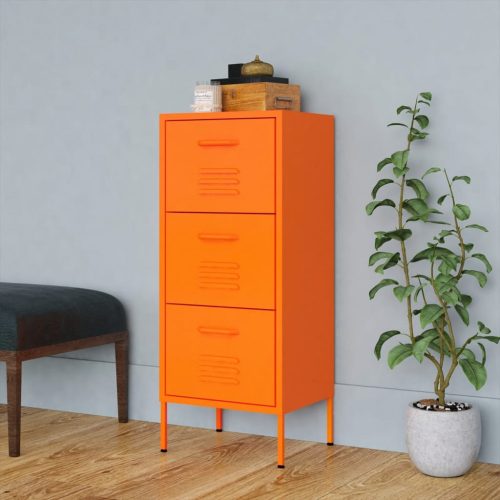 Narancssárga acél tárolószekrény 42,5x35x101,5 cm