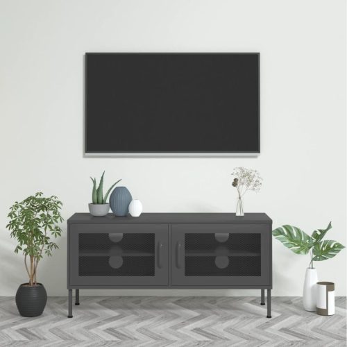   antracitszürke acél TV-szekrény 105 x 35 x 50 cm