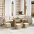 Kerti Kanapé Szett párnával 10 pcs Beige és krém Poly Rattan