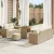 vidaXL Kerti Kanapé Szett párnával 8 pcs Beige és krém Poly Rattan