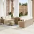 vidaXL Kerti Kanapé Szett Beige és krém 221 x 204 x 85 cm Poly Rattan