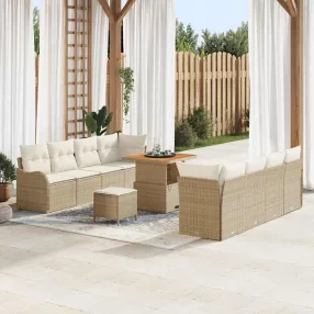   Kerti Kanapé Szett 11 db 10-Ülőhelyek száma Beige és krém