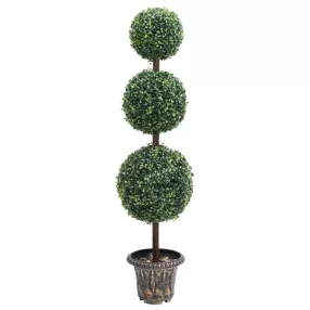 zöld gömbalakú cserepes műpuszpáng 118 cm