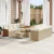 Kerti Kanapé Szett Beige és krém 231 x 224 x 85 cm polirattan