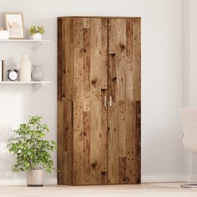 Magas Szekrény Régi Fa 80x39x178 cm Műanyag Fa