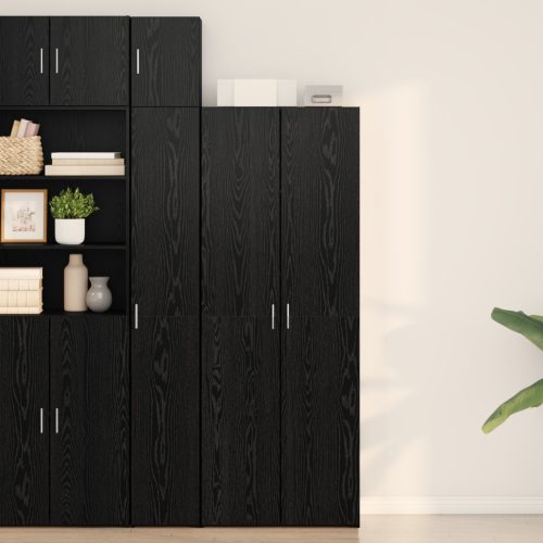 Felsőszekrény Fekete Tölgy 70x42.5x185 cm Mérnöki fa