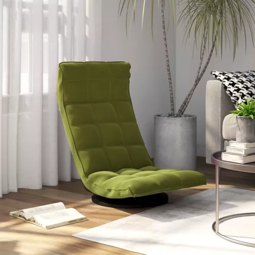 világoszöld bársony forgó matracszék