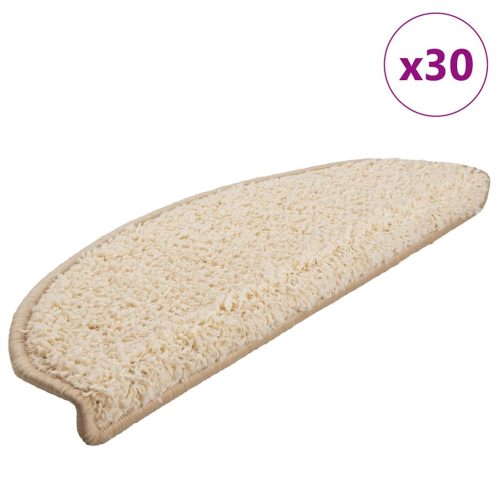 30 db krém lépcsőszőnyeg 65x21x4 cm