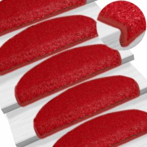   30 db piros, félkör alakú, nagy lépcsőszőnyeg 65 x 21 x 4 cm