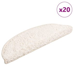   20 db fehér, félkör alakú lépcsőszőnyeg 56 x 17 x 3 cm