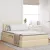 vidaXL Ágy tárolóval és matraccal matracmal Krém 120 x 200 cm Faanyag
