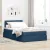 vidaXL Ágy tárolóval és matraccal matracmal Kék 120 x 200 cm Faanyag