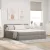 vidaXL Ágy tárolóval és matraccal Tópszínű 160 x 200 cm Faanyag