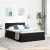 vidaXL Tárolós Ágy matracmal fejtámlával Fekete 140 x 200 cm Bársony