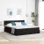 vidaXL Tárolós Ágy matracmal fejtámlával Fekete 180 x 200 cm Bársony