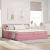 vidaXL Tárolós Ágy matracmal tárolóval Rózsaszín 200 x 200 cm Bársony