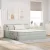 vidaXL Ágy tárolóval és LED lámpával leddel Világosszürke 160 x 200 cm