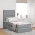 vidaXL Ágy tárolóval és LED lámpával leddel Világosszürke 90 x 200 cm