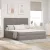 vidaXL Ágy tárolóval és LED lámpával Tópszínű 180 x 200 cm Poliészter