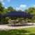 Kerti pavilon 6 x 3 m Kék Poliészter és acél 190 gsm