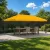 Kerti pavilon 6 x 3 m Sárga Poliészter és acél 190 gsm