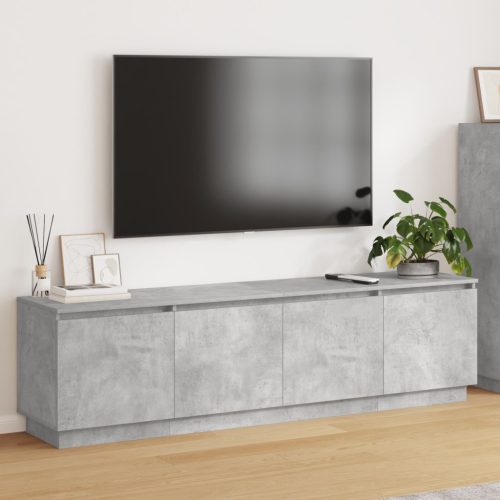 TV szekrény LED beton szürke 180x38x49 cm műgyanta