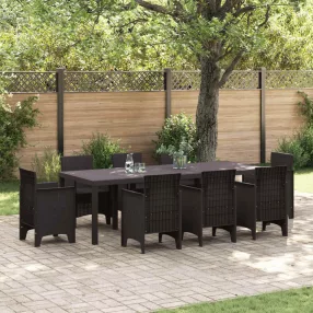 Kerti Asztal Barna 250 x 100 x 73 cm polirattan