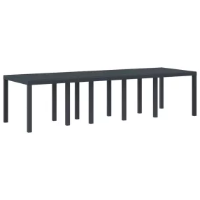 Kerti Asztal Antracit 300 x 100 x 73 cm polirattan