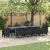 Kerti Asztal Antracit 350 x 100 x 74 cm polirattan