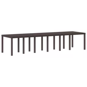 Kerti Asztal Barna 350 x 100 x 74 cm polirattan