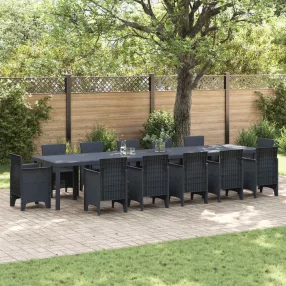 Kerti Asztal Antracit 400 x 100 x 73 cm polirattan