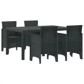 Kert étkező szett 5 pcs Antracit Polt rattan